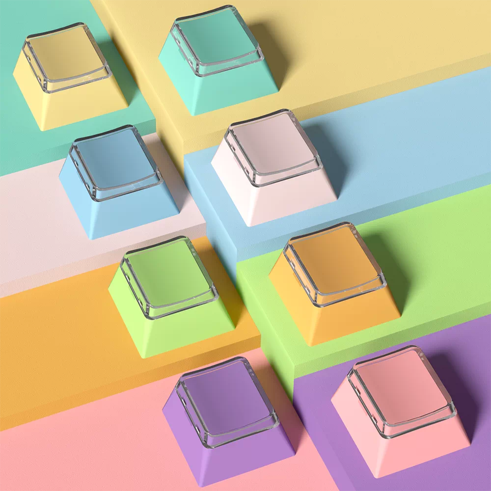 Macaron Double Layers Keycaps Cherry Profile